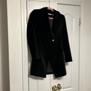 Alice and Olivia velvet fitted coat
